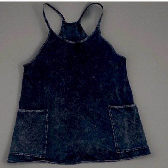 2 Free People Movement Hot Shot Mini Dress BlueWashed Black -2 Dresses / Small - Picture 4 of 10